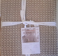 Luxurious Levtex home Mills waffle Taupe twin Quilt wit 1 sham. Priced to sell picture