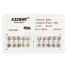 AZDENT Dental Ortho Brackets Metal Mini Roth.022/018 Hook 345/Arch Wire Nature picture