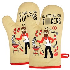 Miracu Funny Oven Mitts, Presents for Chefs, Cooking Gadgets, BBQ Oven Mitt, Uni picture