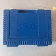 Vintage LEGO 1984 Blue Plastic Carrying Storage Case Box Briefcase Works Great picture