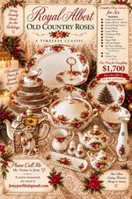 Royal Albert Old Country Roses Fine China Dinner Set 6 Settings Teapot Platter picture