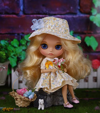 Customized Blythe Factory Jointed Doll Hair Wavy Blonde with Clothes/Accessories picture