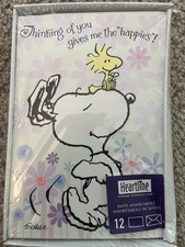 Heartline Hallmark Peanuts Snoopy 12 Note Assortment Sealed Thinking of You picture