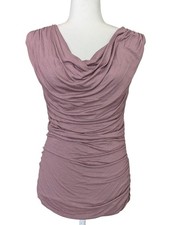 Maurices Womens Mauve Purple Draped Cowl Neck Sleeveless Top NWT Size Small picture