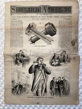 Rare 1877 Scientific American October 6, 1877  Bell’s New Telephone Illustrated picture