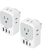 New Zealand Power Adapter 2 Pack, TESSAN PD 20W US to Australia Plug Adapter wit picture