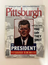Vintage 1988 Pittsburgh Magazine JFK Assassination History Holiday Guide picture