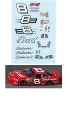 #8 Budweiser Monte Carlo 2007 WATER SLIDE decal AFX Tyco AutoWorld 1/64 scale picture