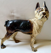 Vintage Cast Iron Boston Terrier Dog Figure Door Stop Decorative Doorstop picture