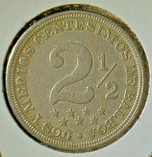 WORLD COIN SALE--1907 PANAMA 2 1/2 CENTESIMOS--COPPER NICKEL COMP. COIN--KM#7 picture