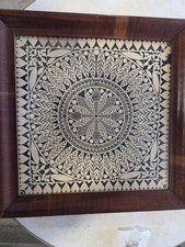 Early American Scherenschnitz Cut Paper Valentine  Early 19th century picture