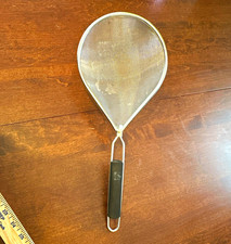 Vintage ILSA Italy 18/10 Stainless Steel Oblong Pasta Strainer Teardrop Mesh picture