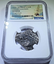 NGC Vliegenthart Shipwreck 1700's Spanish Colonial 4 Reales Pirate Cob 4R Coin picture