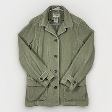L.L.Bean Women's Medium Corduroy Utility Barn Coat Walking Utility Jacket VTG picture