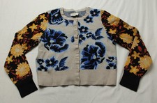 Maeve By Anthropologie Women's Two Tone Jacquard Cardigan JL3 Multicolor Medium picture