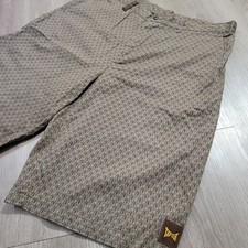 Vintage Tapout Cargo Shorts Mens 38 Brown All Over Logo MMA Streetwear 2000s picture