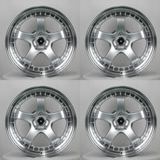 4PCS Set 19 x 9.5 JDM Meister Style Wheels 5x114.3 ET:35 CB:73.1 Silver ML US picture