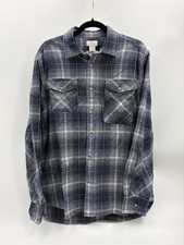 Woolrich Archive Shirt Men Medium Blue Plaid Check Flannel Button Up Long Sleeve picture