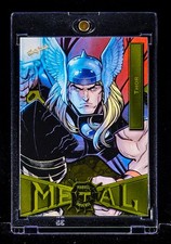 Thor RARE VINTAGE METAL UNIVERSE FOIL GOD OF THUNDER CARD Marvel Avengers picture