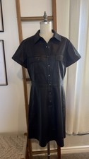 bcbg maxazria faux leather mini shift dress picture