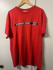 Vintage 90s Straight Edge XXX Drugs Are For Losers Thrashed Shirt Delta XL Rare picture