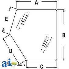 Lower RH Door Glass T133334 fits John Deere 310E 310Se 315D 410D picture