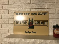 Twin Pines Dairy Logo Detroit Michigan Sign .040 Aluminum New Divco picture