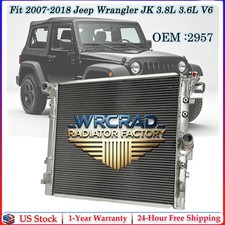 All Aluminum Radiator Fit 2007-2018 Jeep Wrangler JK 3.8L 3.6L V6 Engine OE#2957 picture