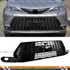 XSE Style Gloss Black Front Bumper Grille Conversion For 2021-2026 Sienna LE XLE picture