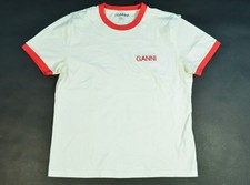 Ganni Clothing Made in Portugal White Red Ringer Shirt Copenhagen Danish picture
