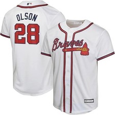 Matt Olson #28 Atlanta Braves MLB Kids Youth 8-20 White Home Player Jersey picture