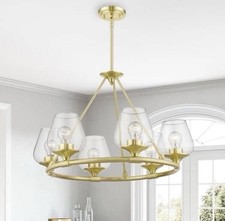 Livex Lighting 46726-12 Willow Chandelier Satin Brass New $589 3487N picture