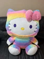 Hello Kitty Jumbo 32” Rainbow Plush Fiesta Sanrio Giant Stuffed Animal w/ Tag picture