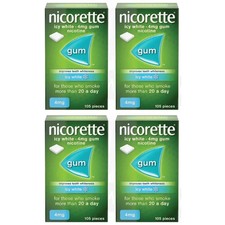 Nicorette Icy White Gum 105 Pieces 4mg- PACK OF 4 picture