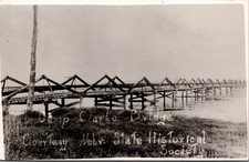 RPPC Camp Clarke Bridge Nebraska Vintage Photo Postcard Kodak Paper picture