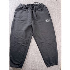 Nike x Stussy Sweatpants Mens Large Black Fleece Embroidered Joggers Streetwear picture