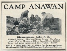 Magazine Ad - 1923 - Camp Anawan for Girls - Winnepesaukee Lake, NH picture