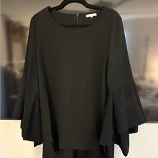 Pleione Black Bell Sleeve Blouse picture