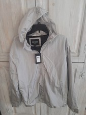 NWT $150.00 Guess Mens  Hooded Windbreaker Jacket Ocean Gray Size Large picture