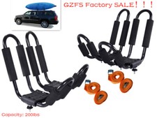 2 Pairs Canoe Boat Kayak Roof Rack Car SUV Truck Top Mount Carrier J Cross Bar picture