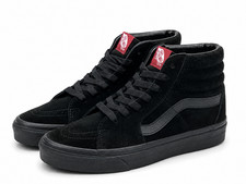 Vans Sk8-Hi Black/Black High Top Sneakers Men's 8 Women's 9.5 NIB VN000D5IBKA picture