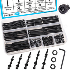 420PCS Black M3 Hex Socket Head Cap Screws, M3 x 30/35/40/45/50mm Metric Screws picture