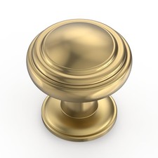 Amerdeco 10 Pack Champagne Bronze Cabinet Knobs Single Hole Cabinet Pulls 1 I... picture
