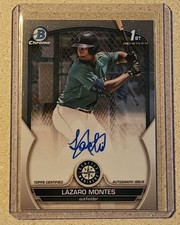 Lazaro Montes 2023 Bowman Chrome SP On-Card 1st Autograph RC - Mariners 🔥 picture