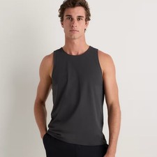 Quince Mens Allday Performance Tank Top Charcoal Gray Gym Workout Active M NEW picture