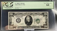 1928 $20 Minneapolis Federal Reserve Note Fr#2050-E PCGS 64 picture