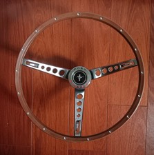 Mustang 1964 65 and 66 Steering Wheel Woodgrain Great use Condition  picture