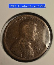 1912-D lincoln wheat penny Ag,  picture