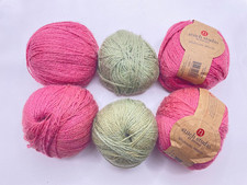 Stitch Studio by Nicole Yarn Whitman Woods 100% Hemp 19 oz. Green Pink picture