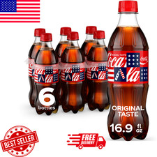 Coca-Cola Soda Pop Bottles, 16.9 fl oz, 6 Pack picture